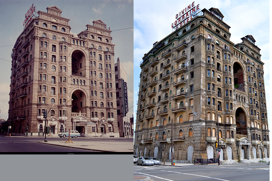 Divine Lorraine Hotel: Then and Now