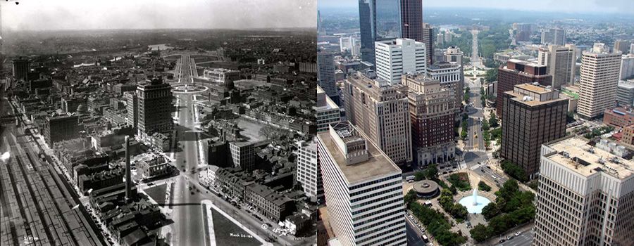 Ben Franklin Parkway: Then and Now