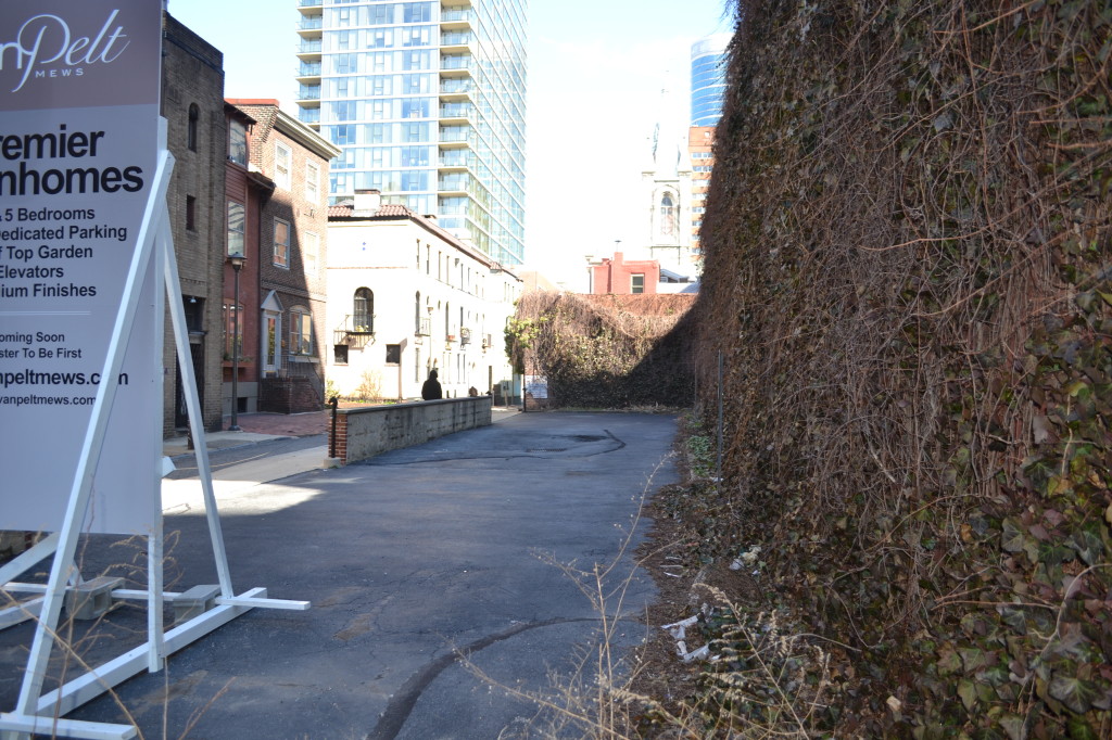 An image of the future site of the Van Pelt Mews